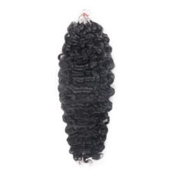 Burmese Curly Micro Ring Loop Miracle Knots Feather Crochet Hair Extension Remy Hair