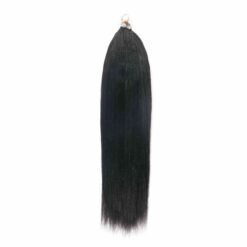 Yaki Straight Micro Ring Loop Miracle Knots Feather Crochet Hair Extension Remy Hair