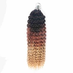 T1B-30-613# Kinky Curly Micro Ring Loop Miracle Knots Feather Crochet Hair Extension Remy Hair