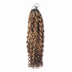 Italian Curly Micro Ring Loop Miracle Knots Feather Crochet Hair Extension Remy Hair