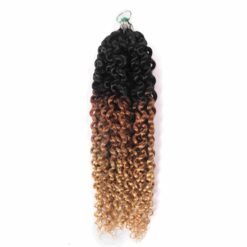 T1B-30-27# Deep Curly Micro Ring Loop Miracle Knots Feather Crochet Hair Extension Remy Hair